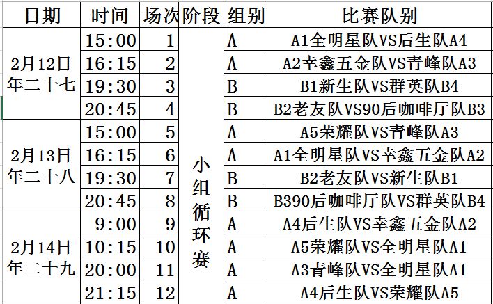 2023春节潢涌村文体比赛活动预告：男子